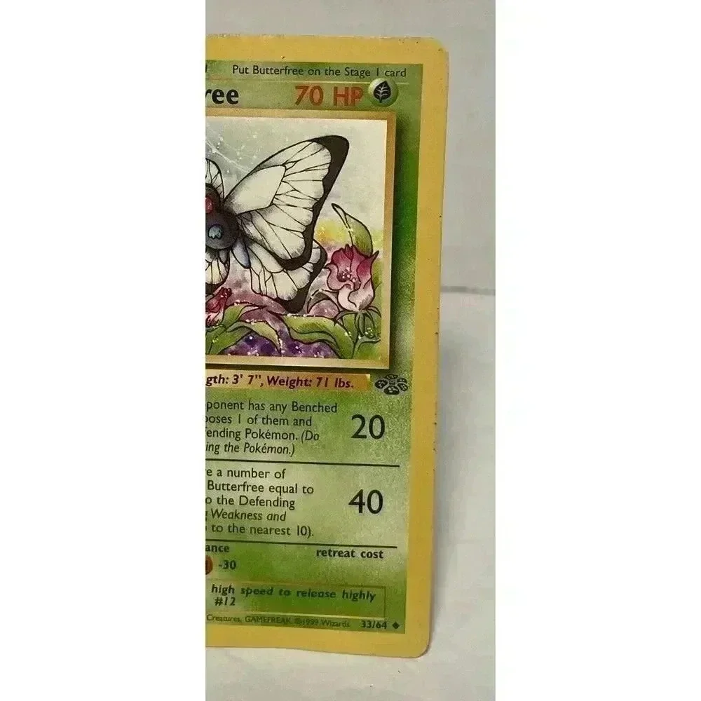 Unlimited Jungle Butterfree 33/64 Pokemon Card WOTC Vintage‎